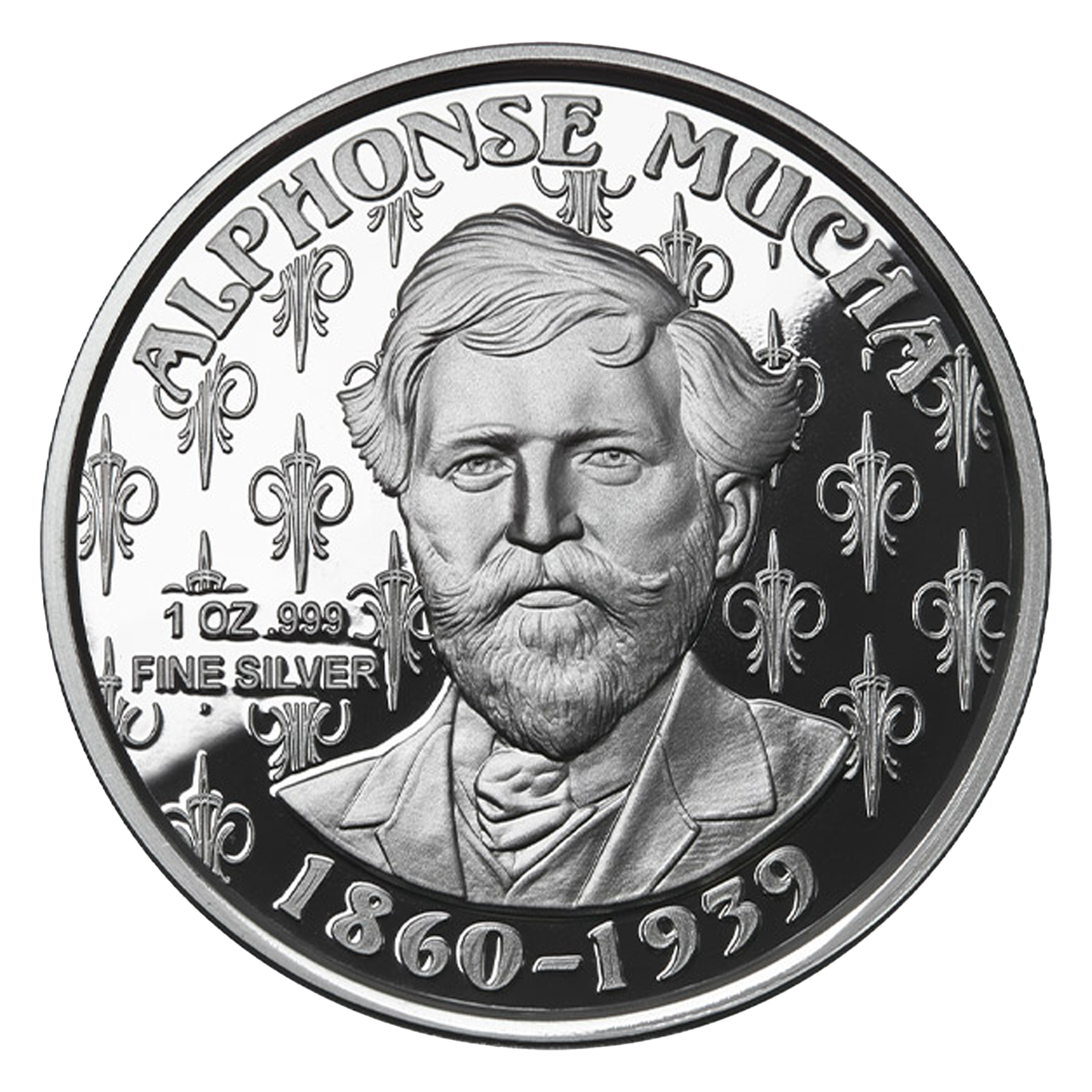Buy 1 oz Silver Mucha JOB 1898 Proof Round, image 1