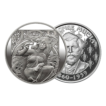 Buy 1 oz Silver Mucha JOB 1898 Proof Round, image 2
