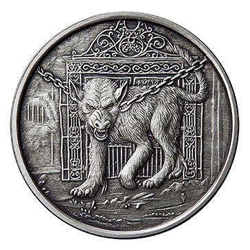 1 oz Silver Round .999 - Hellhound (Antique Finish)