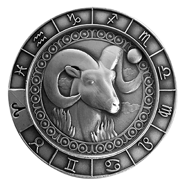 Buy 1 oz Silver Zodiac Aries Round, image 0