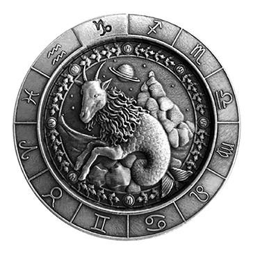 Buy 1 oz Silver Zodiac Capricorn Round, image 0