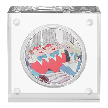 Buy 1 oz Silver Alice in Wonderland Tweedledee and Tweedledum Coin (2021), image 2