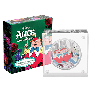 Buy 1 oz Silver Alice in Wonderland Tweedledee and Tweedledum Coin (2021), image 3