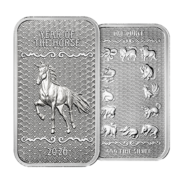 1 oz Silver Year of the Horse Bar (2026), image 2