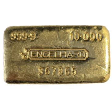 10 oz Gold Bar - Engelhard (vintage), image 0