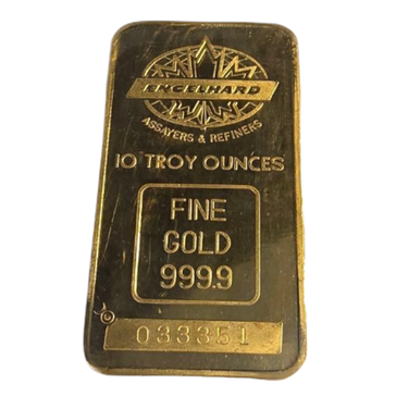 10 oz Gold Minted Bar - Engelhard (vintage)