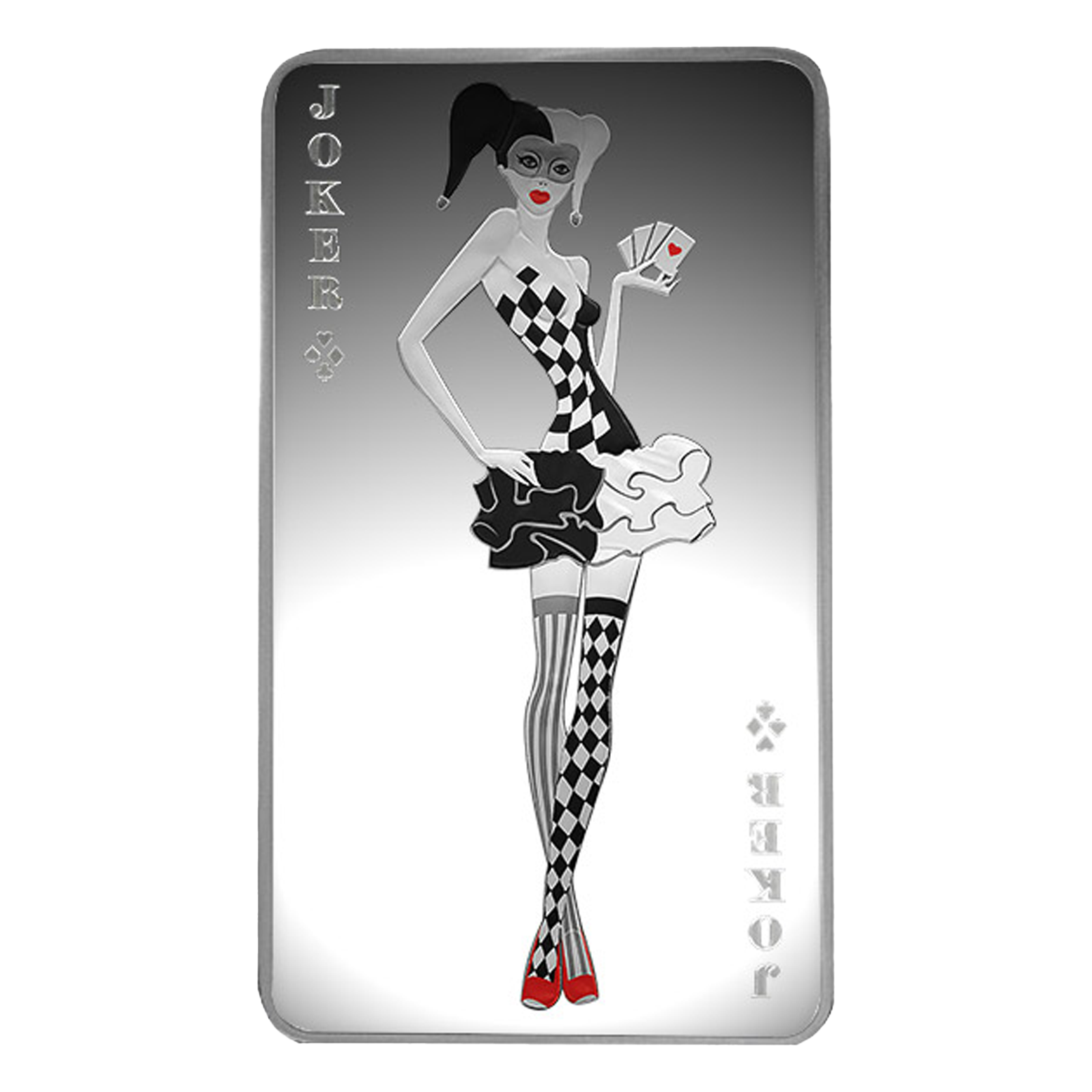 Buy 10 oz Silver Joker Girl Bar, image 0