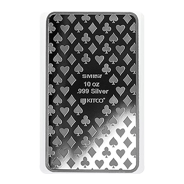 Buy 10 oz Silver Bar - Ace of Clubs, image 1
