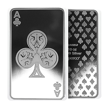 Buy 10 oz Silver Bar - Ace of Clubs, image 2