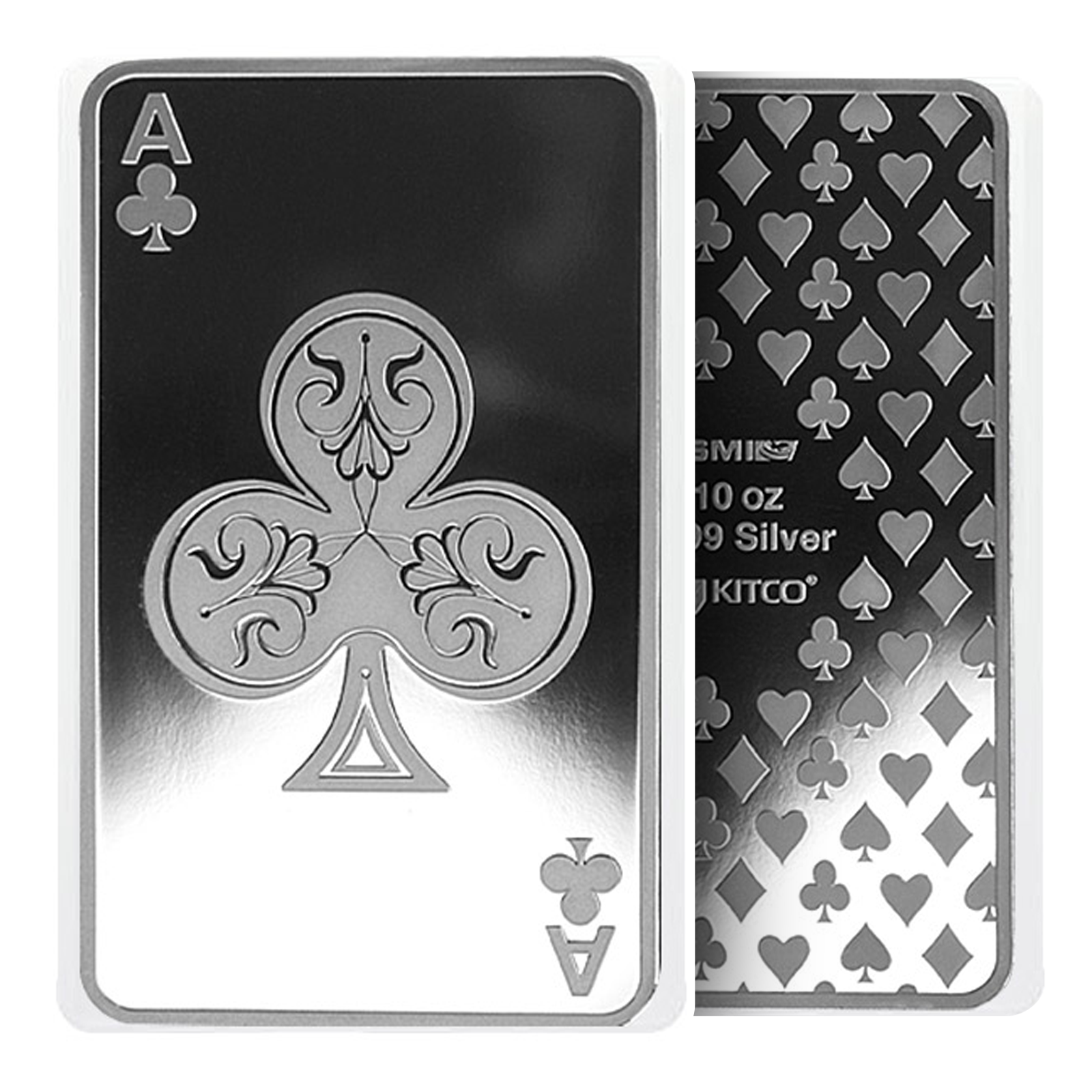 Buy 10 oz Silver Bar - Ace of Clubs, image 2