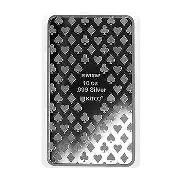 Buy 10 oz Silver Bar - Ace of Hearts, image 1
