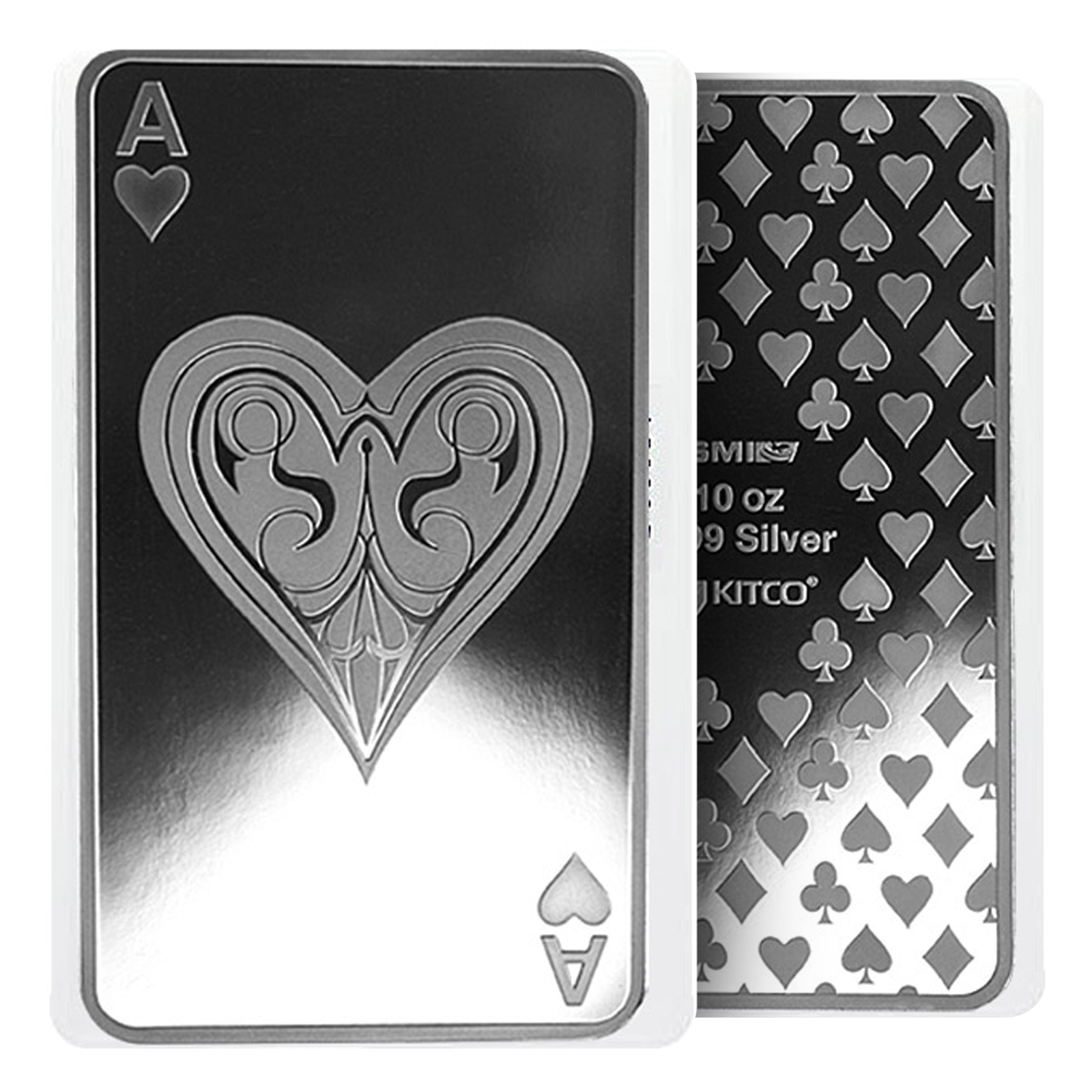 Buy 10 oz Silver Bar - Ace of Hearts, image 2