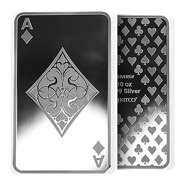 Buy 10 oz Silver Bar Set - 4 Aces + Joker Girl, image 4