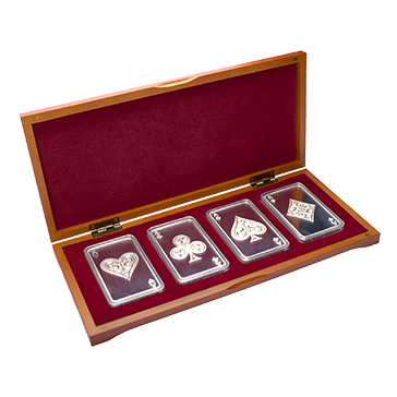 Buy 10 oz Silver Bar Set - 4 Aces, image 0