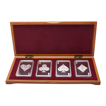Buy 10 oz Silver Bar Set - 4 Aces, image 1