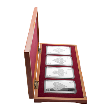 Buy 10 oz Silver Bar Set - 4 Aces, image 2