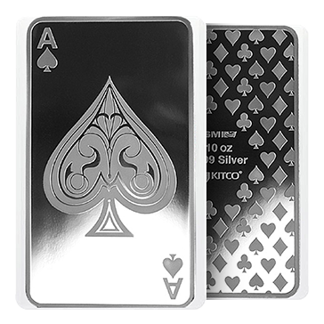 Buy 10 oz Silver Bar Set - 4 Aces, image 3