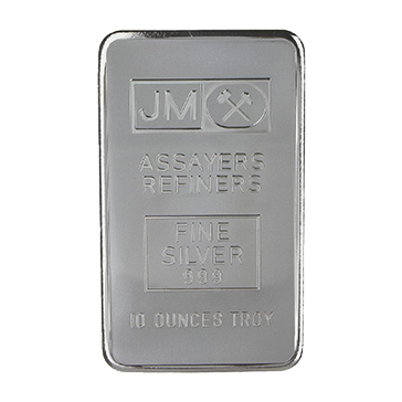 10 oz Silver JM Bars | New Generation, image 0
