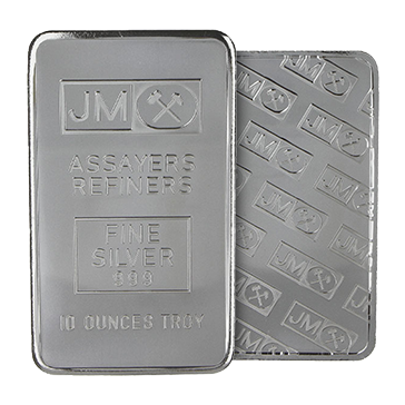 10 oz Silver JM Bars | New Generation, image 2
