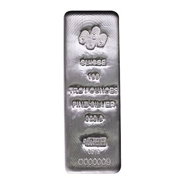 100 oz Silver Bar - PAMP Suisse