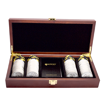 100 oz  Silver Round Poker Set