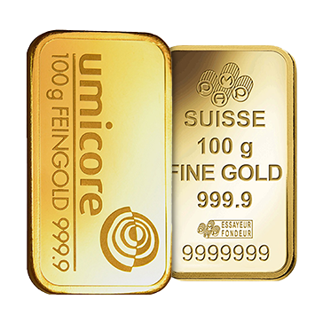 100 gram Gold Bars, image 0
