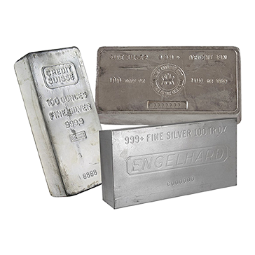100 oz Silver Bars, image 1