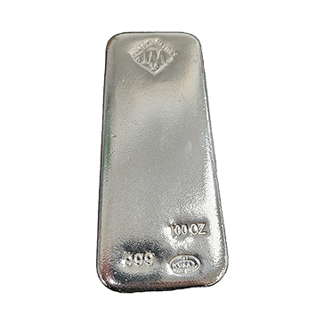 100 oz Silver Johnson Matthey Bar