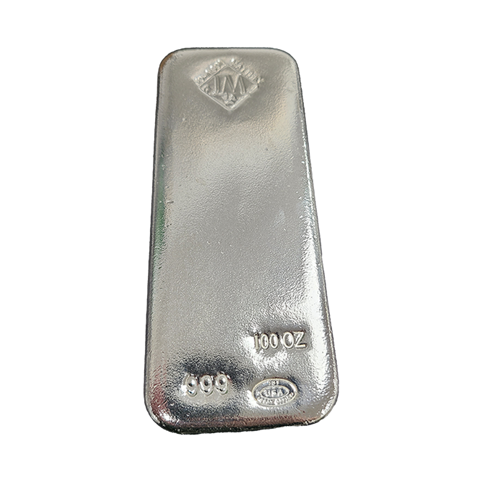 100 oz Silver Bars - Johnson Matthey | New Generation (poured), image 0