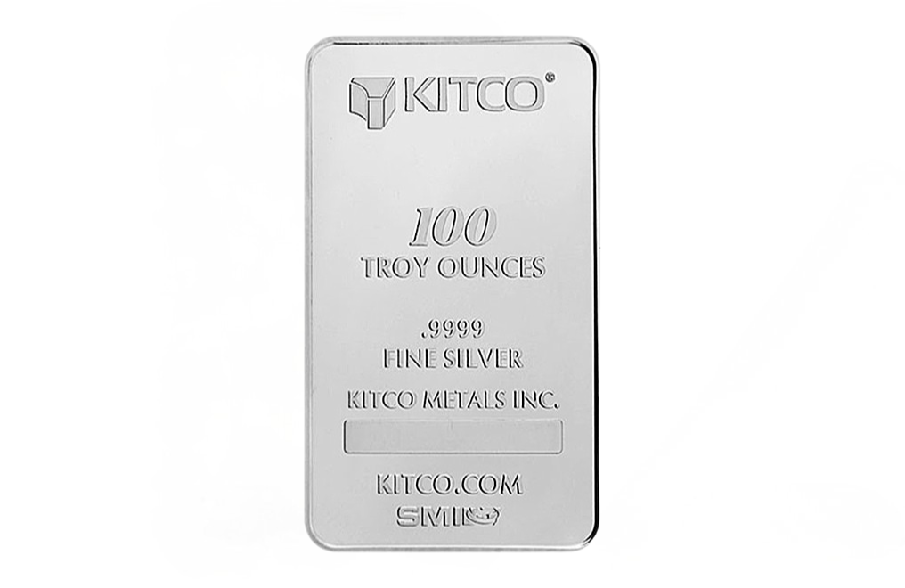 100 oz Silver Kitco/SMI Mint Bar
