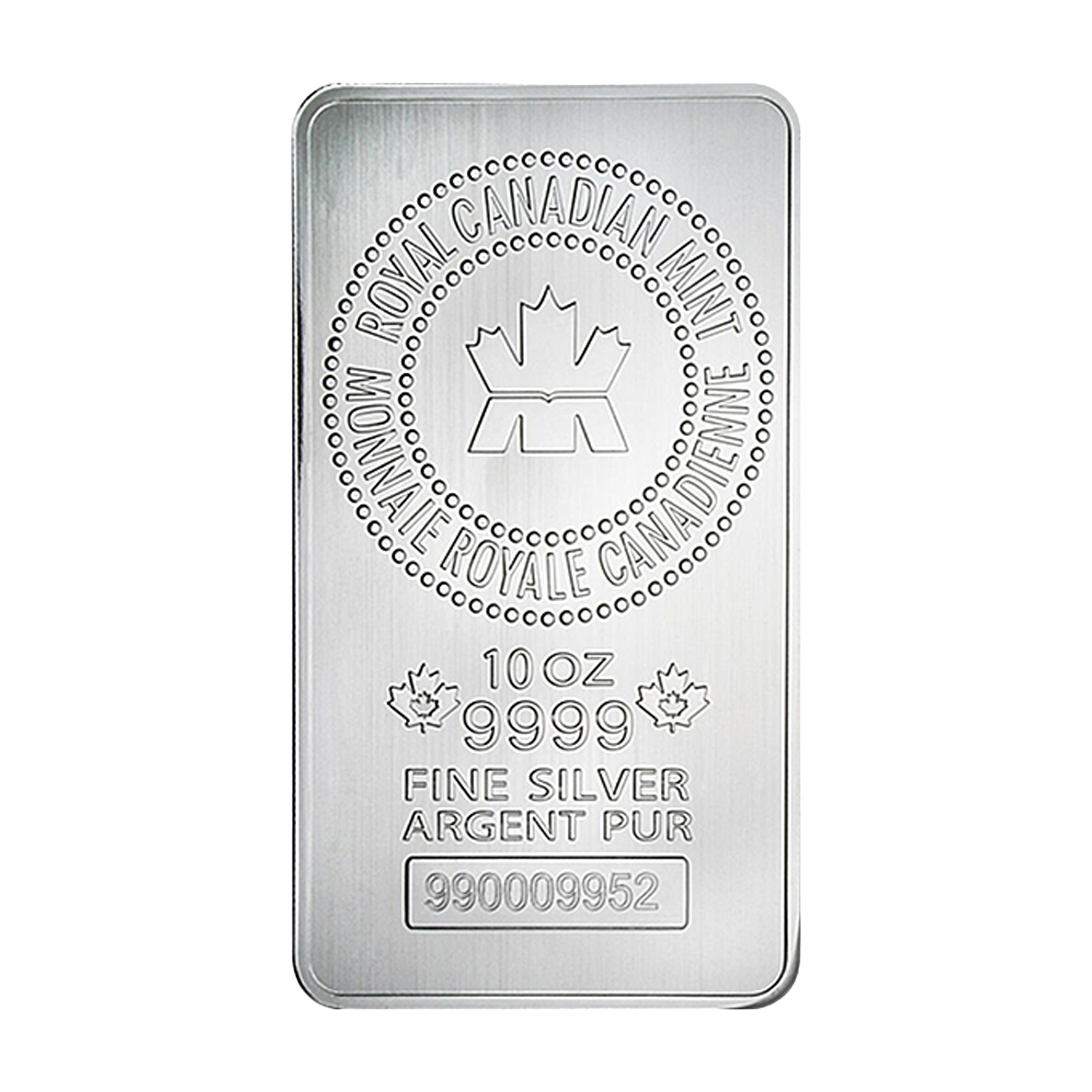 10 oz Silver Royal Canadian Mint Bar, image 0