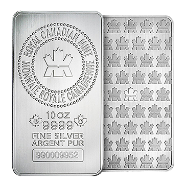 10 oz Silver Royal Canadian Mint Bar, image 0