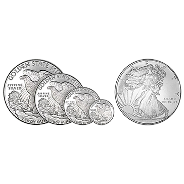 150 oz Silver WALKING LIBERTY Kitco Cache Kit, image 1