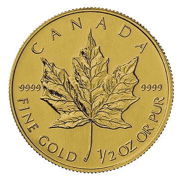 1/2 oz Gold Canadian Maple Leaf Coin, image 0