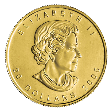 1/2 oz Gold Canadian Maple Leaf Coin, image 1