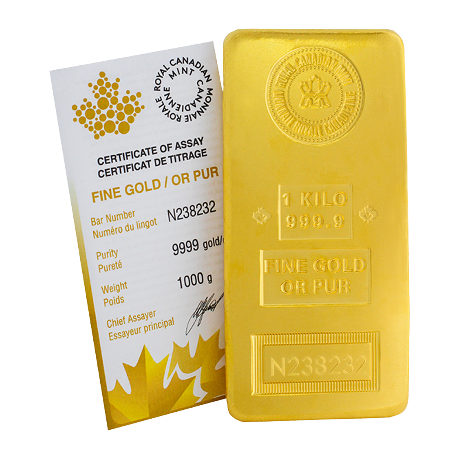 RCM kilo Gold Bars, image 1