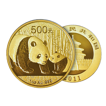1 oz Gold Panda Coins, image 2