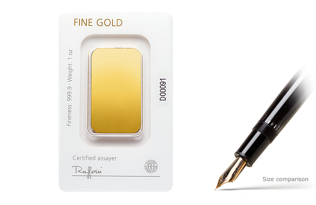 Buy 1 oz Gold Bars by Degussa, image 1