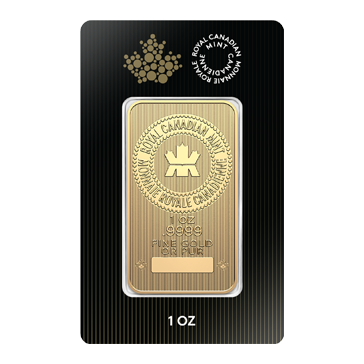 1 oz Gold Royal Canadian Mint Bar (Latest Design only)