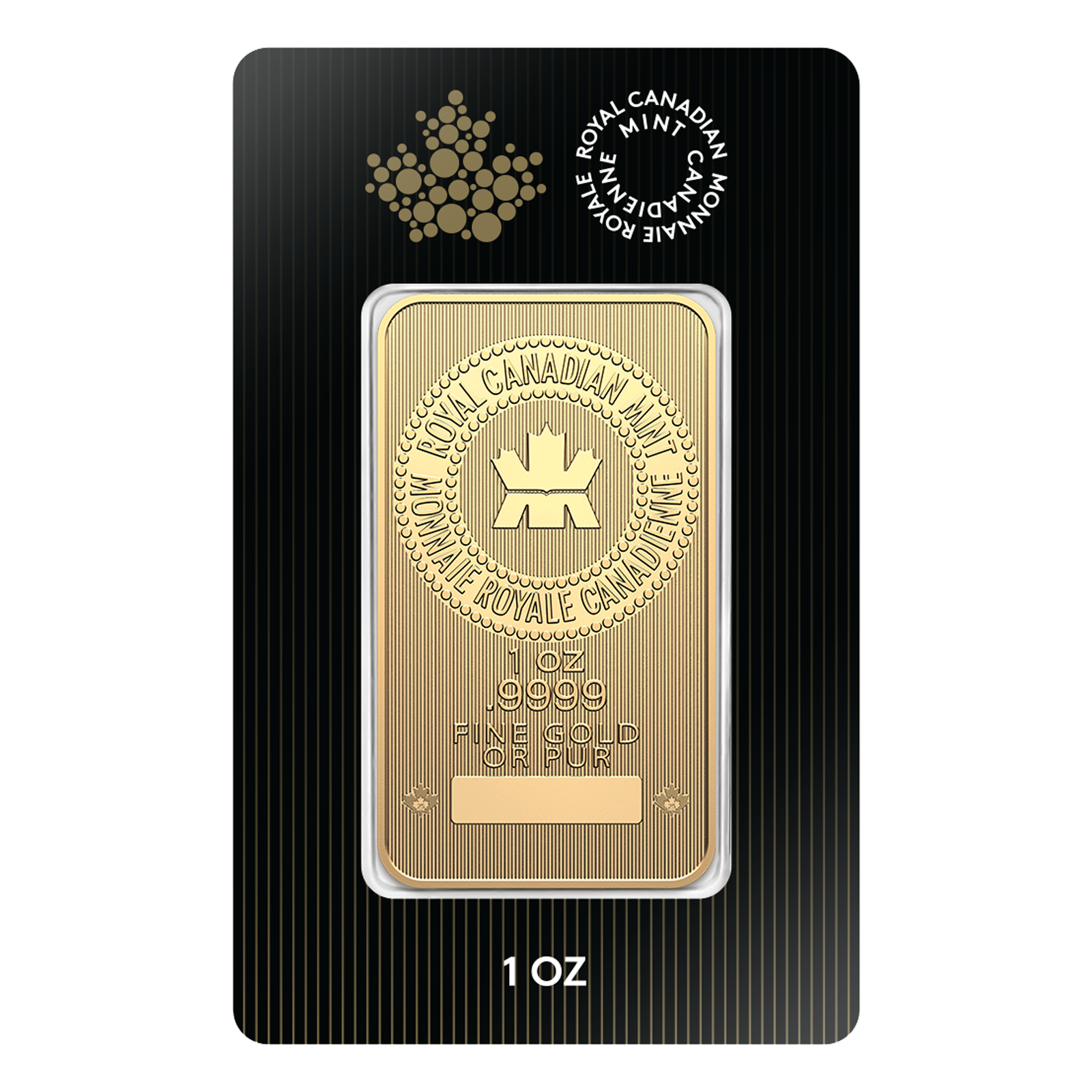1 oz Gold Royal Canadian Mint Bar (Latest Design only), image 0