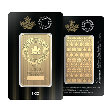 1 oz Gold Royal Canadian Mint Bar (Latest Design only), image 0