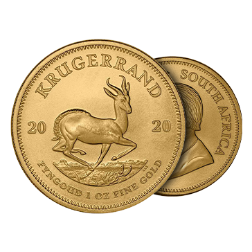1 oz South African Gold Krugerrand Coins, image 2