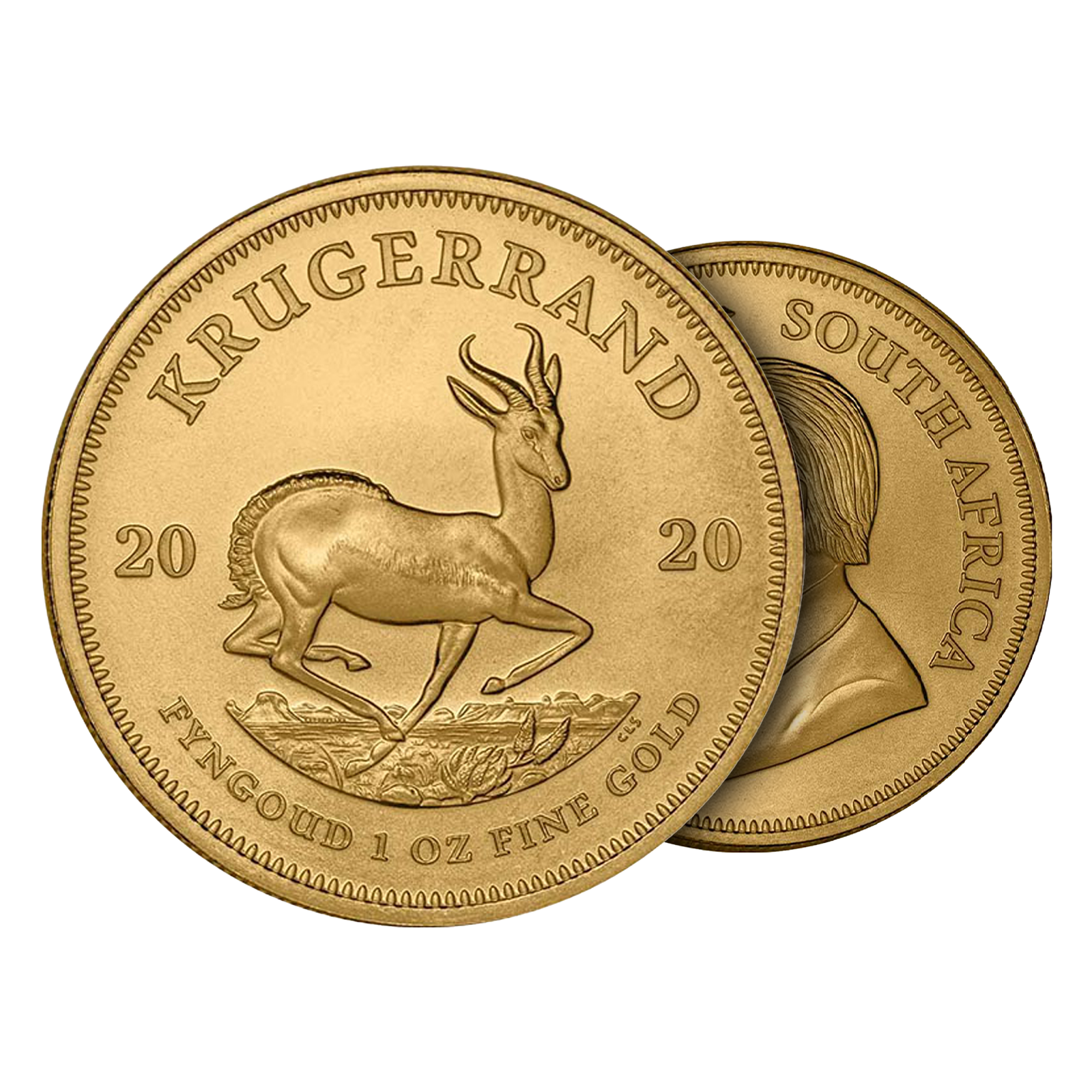 1 oz South African Gold Krugerrand Coins, image 2
