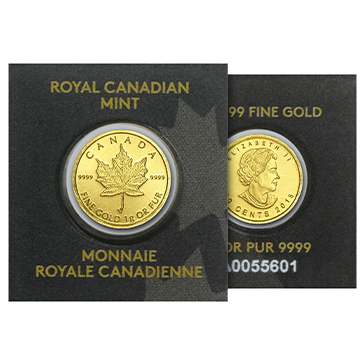 1 gram Gold MapleGram Coins (Random Year), image 2