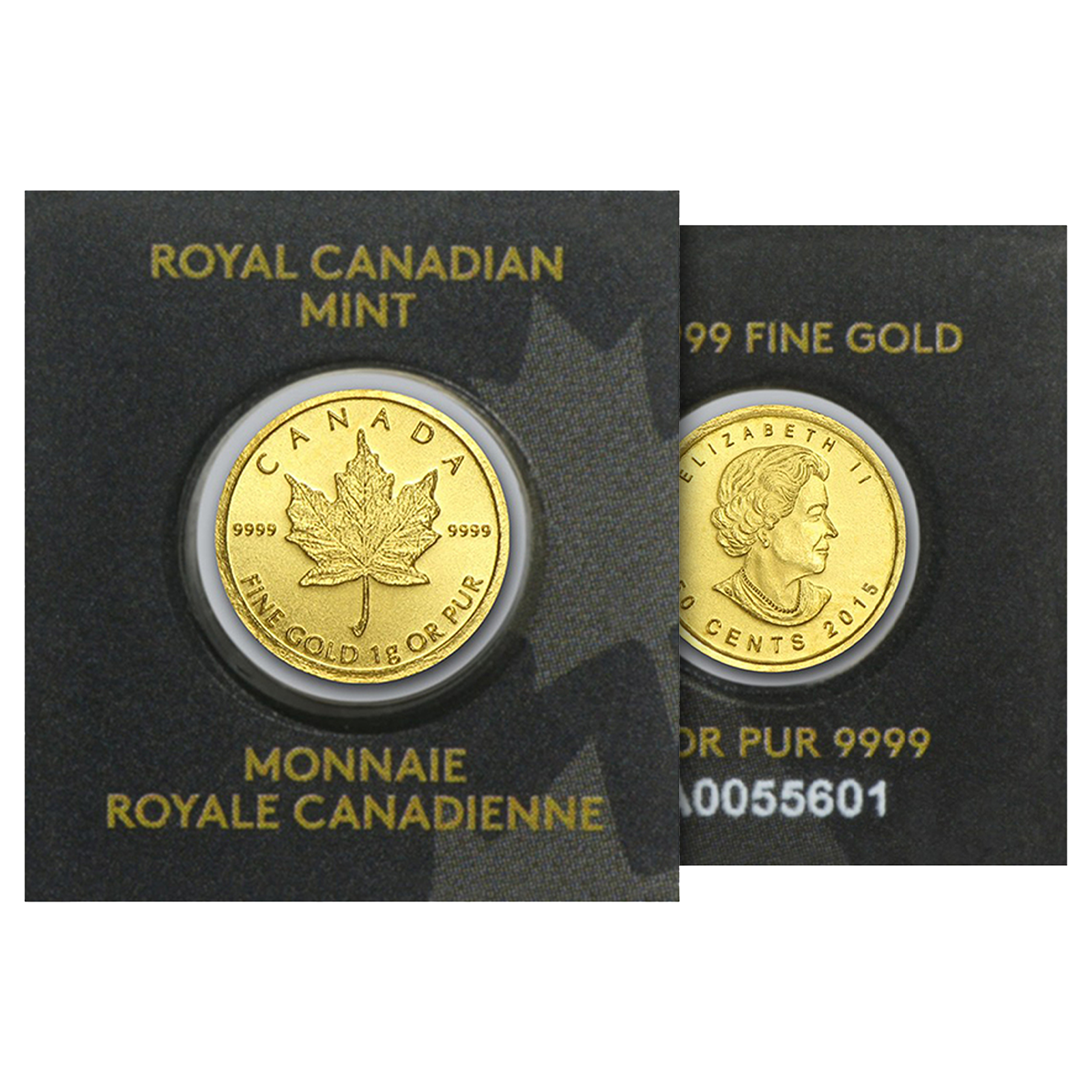 1 gram Gold MapleGram Coins (Random Year), image 2