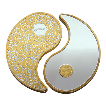  2 oz Pure Silver Yin Yang Round .999 - 24 K Gold Plated