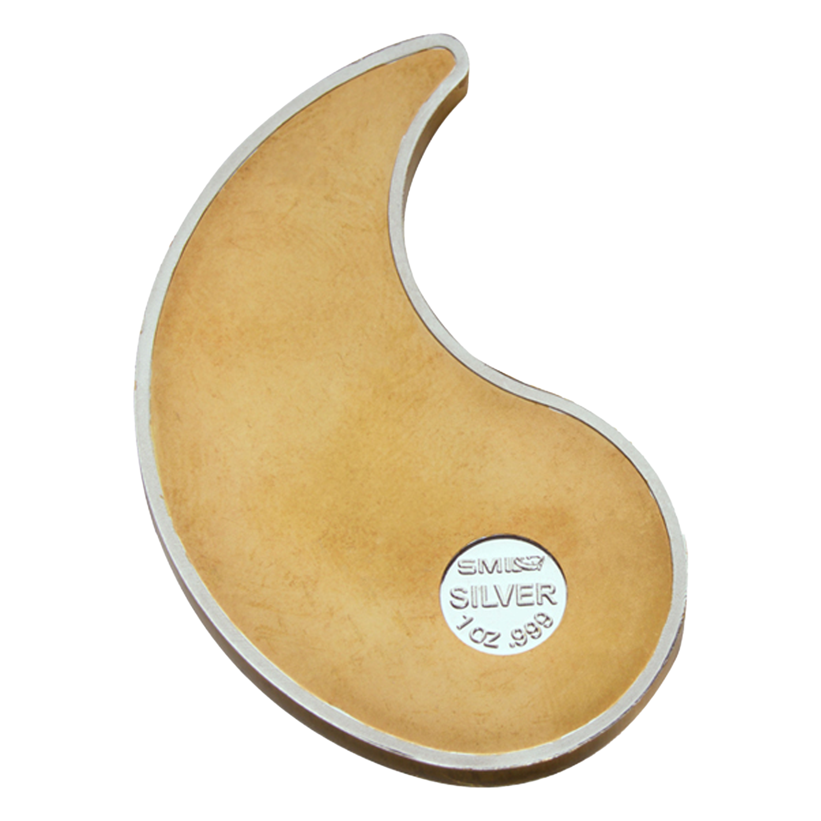 Buy 2 oz Pure Silver Gold Plated Yin Yang Round, image 3