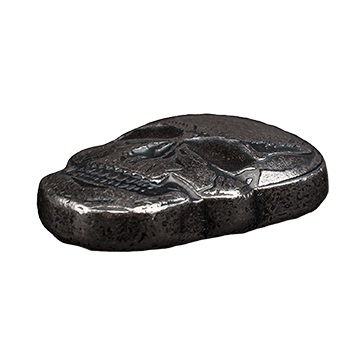 Buy 2 oz Silver Antique Finish Skull Bar, image 2