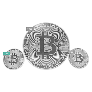 Buy 2 oz Silver Bitcoin Round .9999, image 3