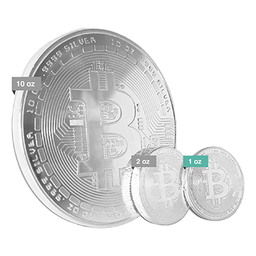 Buy 2 oz Silver Bitcoin Round .9999, image 4